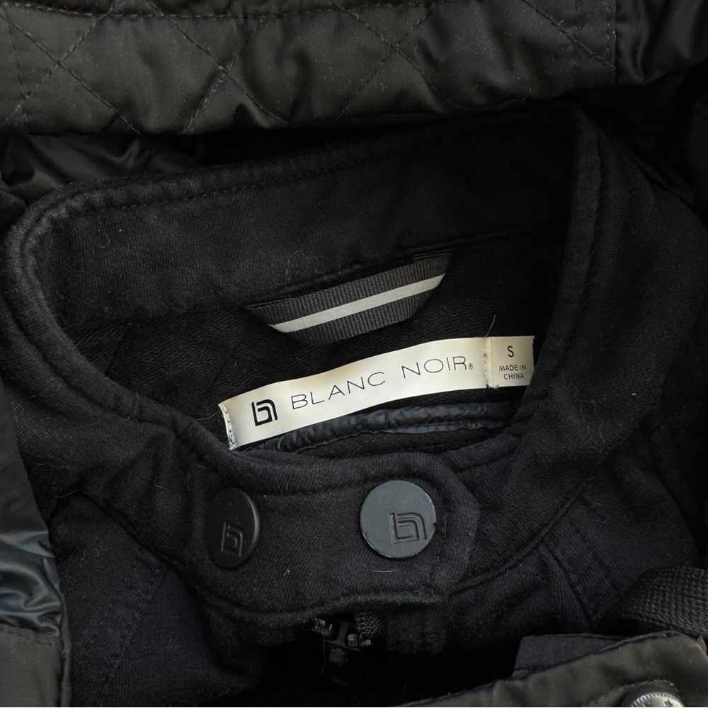 Blanc Noir 3-in-1 Packable Moto Jacket in Black Satin and Black Size Small - Picture 4 of 8